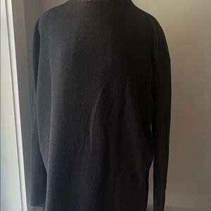 Lands' End Black Textured Women's Top